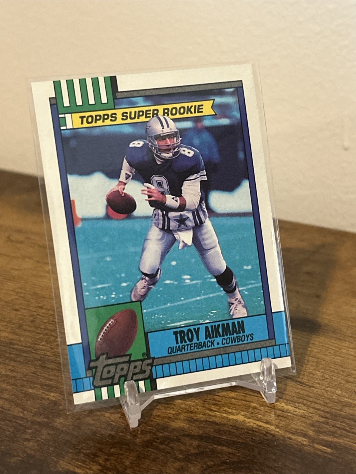 1990 Topps TROY AIKMAN Super Rookie #482 Rookie Card RC Dallas Cowboys HOF
