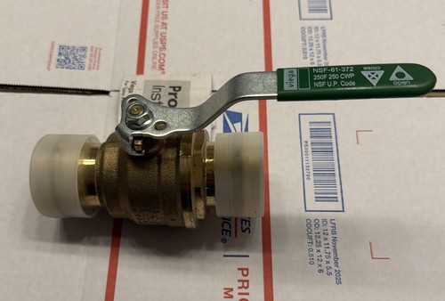 1-1/2โ 79115 Viega ProPress Ball Valve No Lead P x P Copper Pipe Press 2970.1ZL