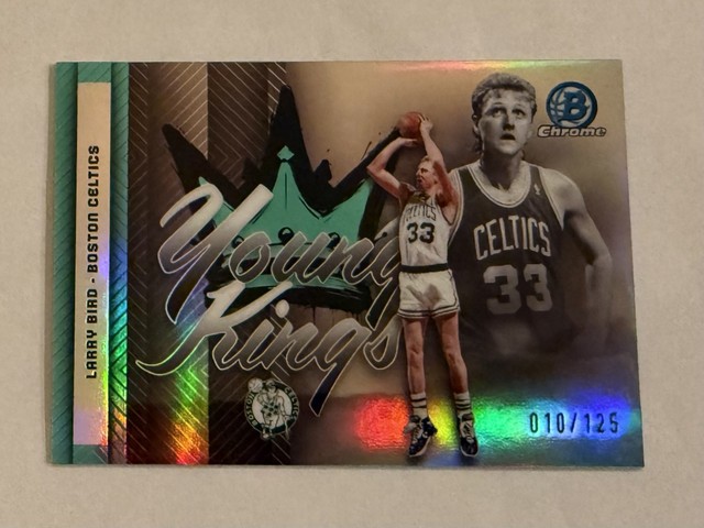Larry Bird 2025-26 Bowman 10 /125 Chrome Young Kings Aqua Refractor Celtics SSP