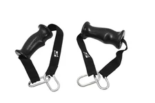 Bullet Pulley Pistol Grip Handles Black Grip Straps w Carabiners Attachment