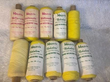Lot of Skeins Maypole Willamette Virgin Wool Yellow Hand Weaving Yarn