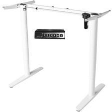 VIVO White Electric Single Motor Stand Up Height Adjustable Desk Frame
