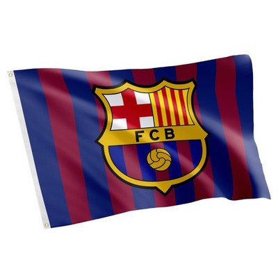 バルセロナ　旗 FC Barcelona Flag 3x5 ft - 100% Polyester Soccer Banner for Indoor