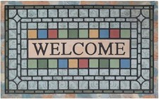 Durable Welcome Mats Outdoor,18x30 Inch Front Door Mat Outdoor for Home Entrance