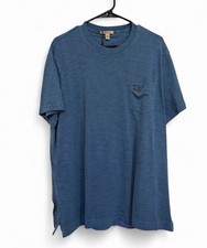 Burberry Brit Blue Cotton Logo Embroidered Pocket Crew Neck Men's T-Shirt XXL
