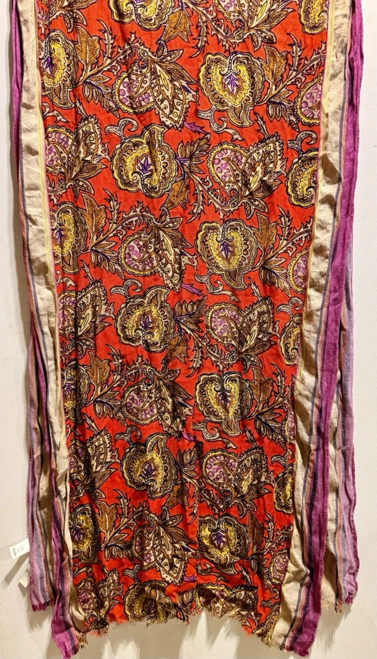 Elegante LOFT vibrante patrón paisley. Cuenta con ricos colores rojo y morado. #eBay Foto 4 de 4