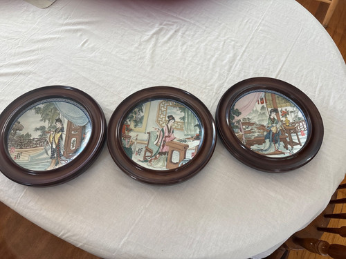 1986 Imperial Jingdezhen Porcelain Plates Beauty of the Red Mansion by Zhao Hzu