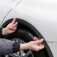 1.5M Carbon Fiber Car Wheel Eyebrow Arch Trim Lips Strip Fender Flare Protector