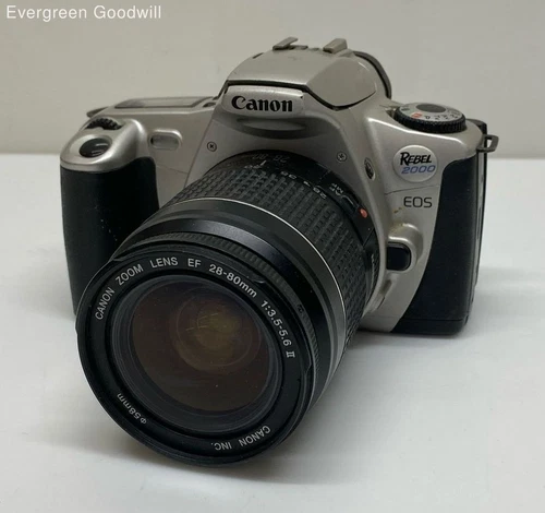 Canon Rebel 2000 EOS SLR 35mm Film Camera w/ 28-80mm Zoom Lens Untested for P/R