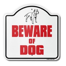 Beware Of Dog 18" X 18" Heavy-Gauge Aluminum Architectural Sign