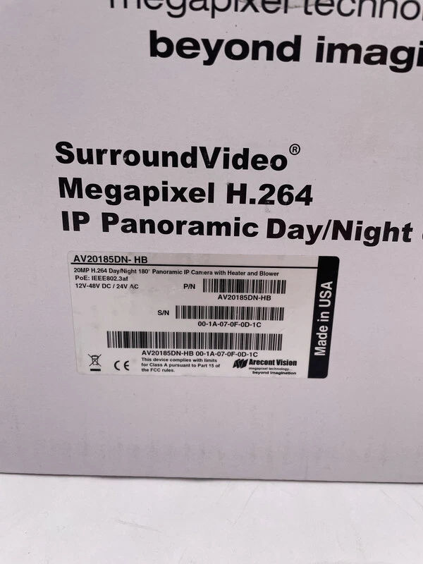 ARECONT VISION AV20185DN-HB SURROUND VIDEO IP PANORAMIC DAY/NIGHT SECURITY CAMER - Image 2 of 3