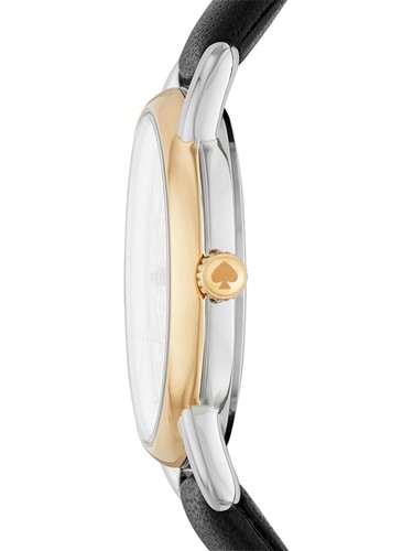 NWT Kate Spade New York Women's Boathouse Black Leather Strap Watch 30mm KSW1162 - Bild 3 von 4