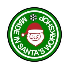 2 X Made in Santa's Workshop Iron on Screen Print Transfers for Fabric Christmas