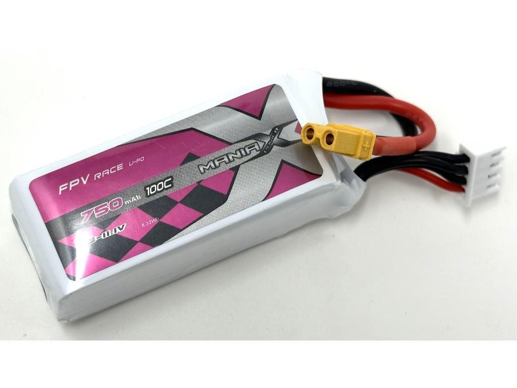 ManiaX 11.1V 750mah 100C Lipo Battery Pack : MX750-3S-100