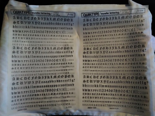 QuickType/Transfer Schriftzug Altes Englisch 24 Pt. Kappen Low Case Menge 3 Blatt - Bild 6 von 13