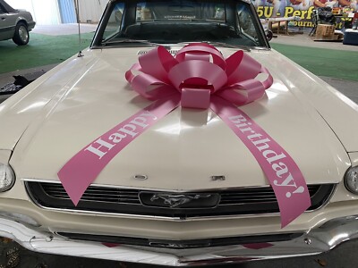 30 Inch Giant PINK Happy Birthday Magnetic Car Bow