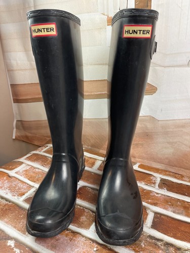 Black Rubber Rain Boots Original Tall 