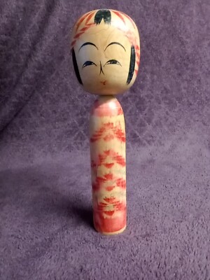 Japanische Kokeshi Puppe Holz Vintage echt traditionell signiert