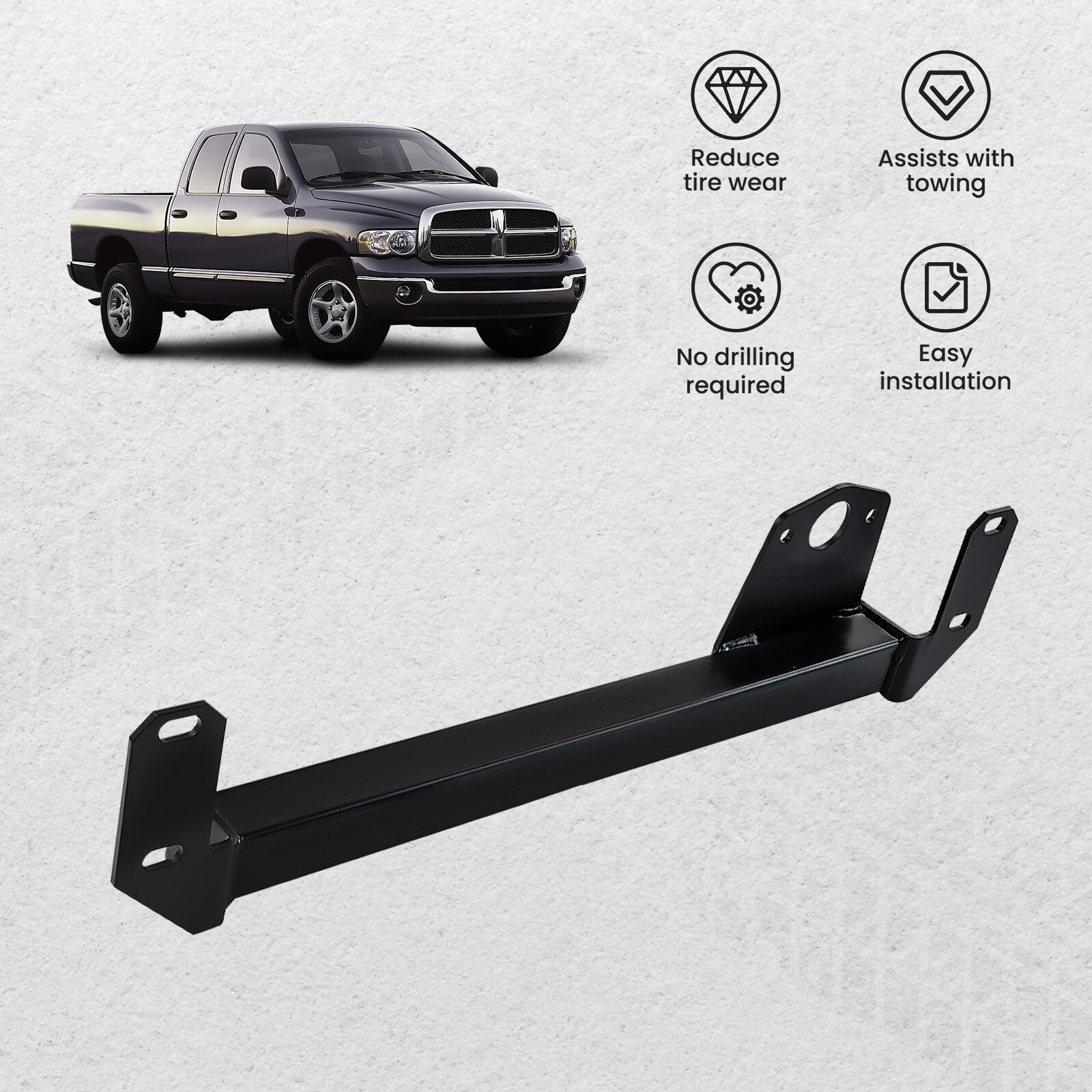 Stabilizer Bar Brace Steering Gear Box For Dodge Ram 1994-2002 2500 3500 4X4 4WD