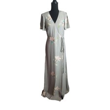 Show Me Your MuMu Noelle Flutter Wrap Dress Lilly Showers Women Small