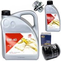 MotoröL Set 5W-40 6 Liter + ÖLfilter SM 143 + Schraube FüR Toyota Land Cruiser