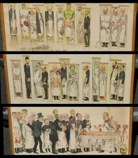 LOT Of 3  Adrien Barrere Surgical Medical Faculty Art Prints Bottled Surgeons 