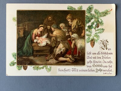 Nun Lakt Uns Alle Frolich Sein Dr. M Luther Litho Postcard A1332083709