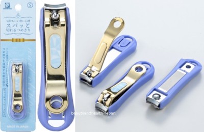 JAPAN GREEN BELL NAIL CLIPPER GOLD STYLE S SIZE BLUE NC-134