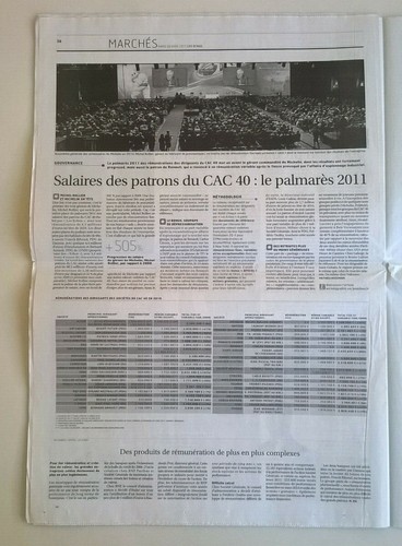LES ECHOS du 26 avril 2011 - Risques sismiques en France / Rémunérations CAC 40 - Picture 11 of 12