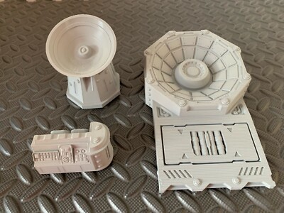 Radio Satellite Tech Scatter Terrain Pack Supply Depot Sci-Fi 28mm 3D gedruckt
