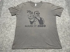 The Big Lebowski Mark It Zero Gray XL Shirt Bowling Step over the Line