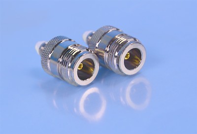 2 (Two) 50-Ohm RG-58 Wilson N-Type Female to FME Female Connectors P/N: 971107