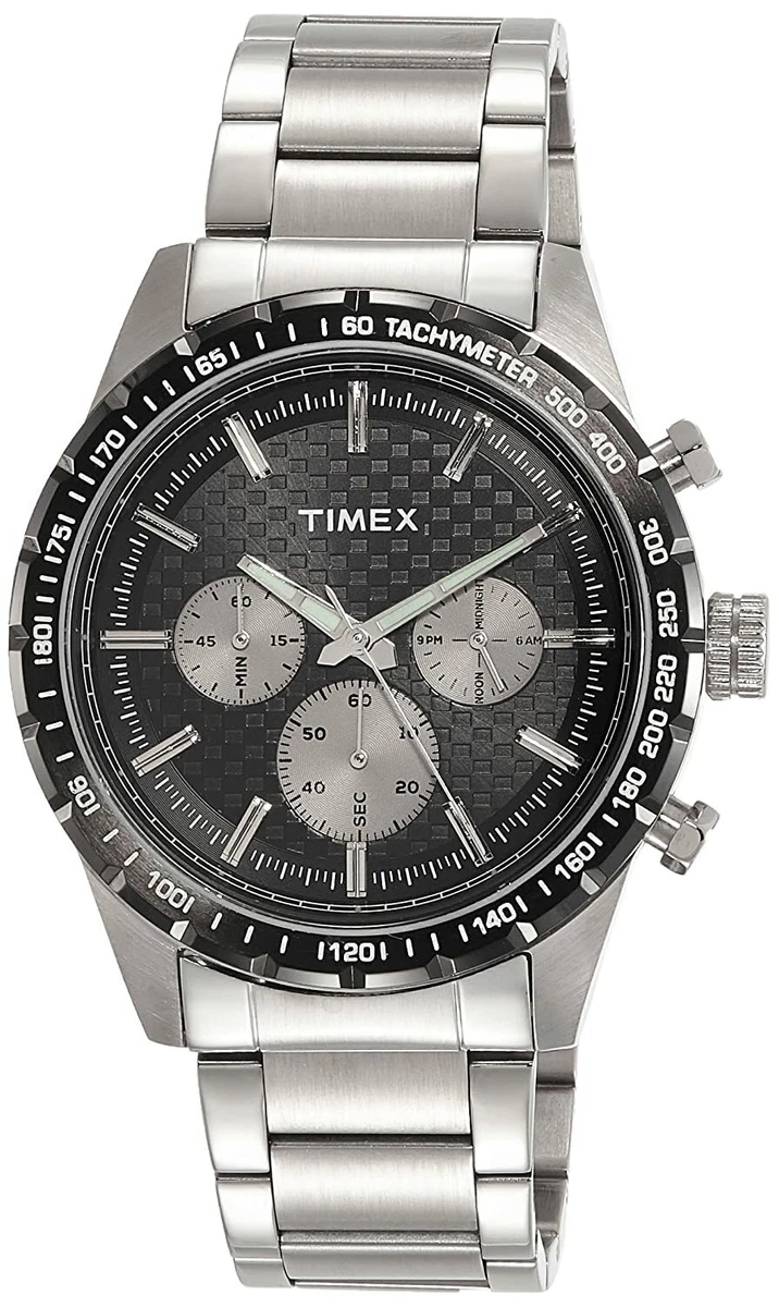 Timex analog black cheap dial men's watch
