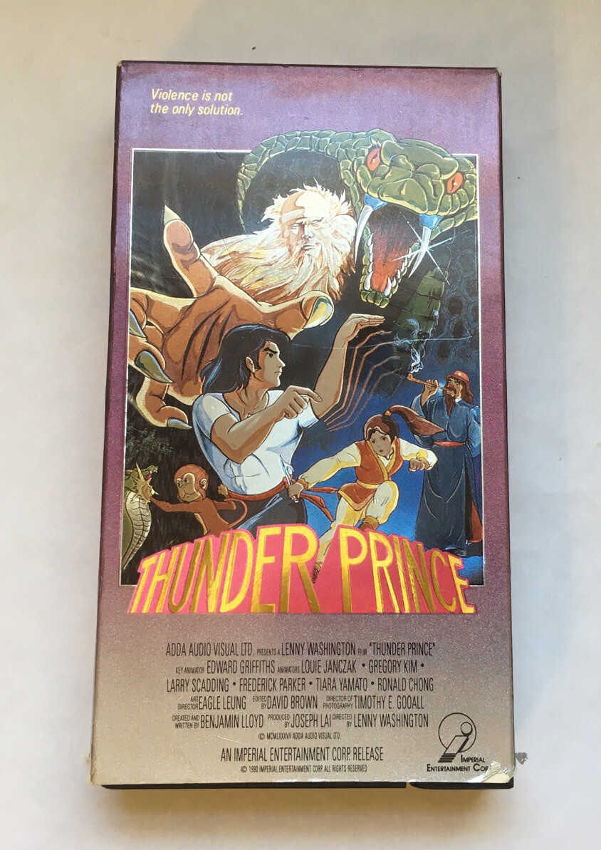 VHS 1992 Thunder Prince Anime - Imperial Entertainment Rare