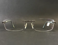 Bulova Eyeglasses Frames GOLDEN VALLEY GUNMETAL Blue Silver Rectangle 55-18-145