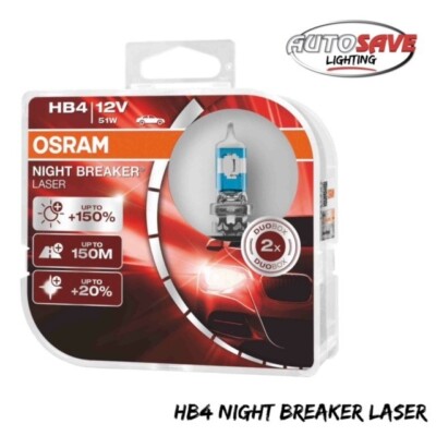 OSRAM - HB4 Night Breaker Laser +150% Auto Scheinwerfer Birnen (Doppelpack) *AUF LAGER*