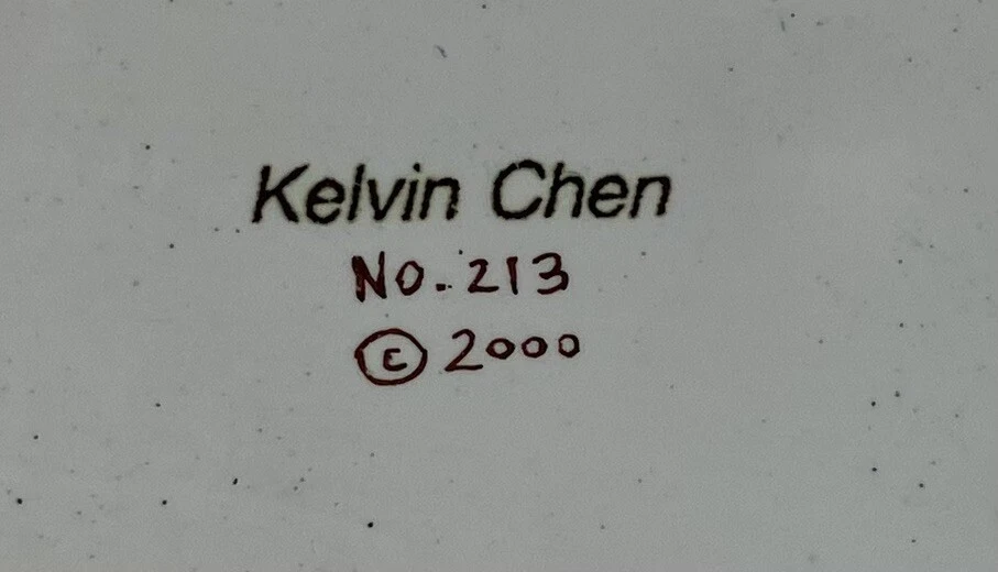 KELVIN CHEN 搪瓷迷你微型铜手绘茶壶-乡村别墅 #213 — 第 4/4 张图片
