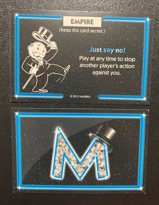 Monopoly EMPIRE Just Say No EMPIRE CARD 2015 Hasbro | eBay