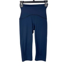 Spanx Navy Blue High Rise Cropped Leggings Shapewear - Size Small