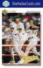 1992 Upper Deck Oakland Athletics #333 Jose Canseco