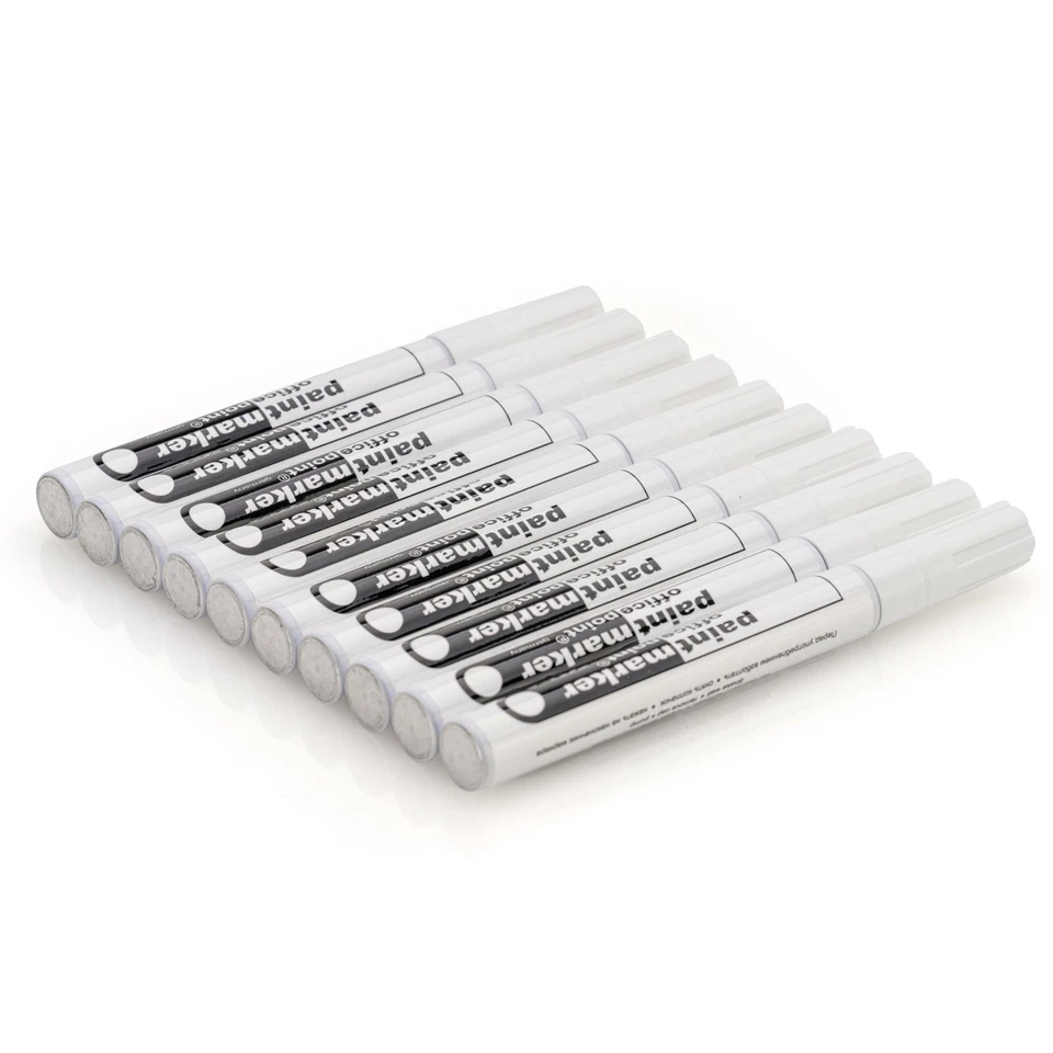 10x Lackmarker 2-4 mm Office Point Lackstift dauerhaftes Beschriften