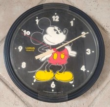 Vintage Walt Disney Mickey Mouse Wall Clock Lorus Quartz Made in Japan WORKS!