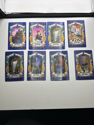 harry potter chocolate frog card Karte Holo 2001 8 Stück Rar 