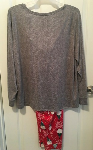 Gnome for the Holidays PJ Set Women's 2X (18W-20W) Long Pants Long Sleeve Top - Bild 3 von 12