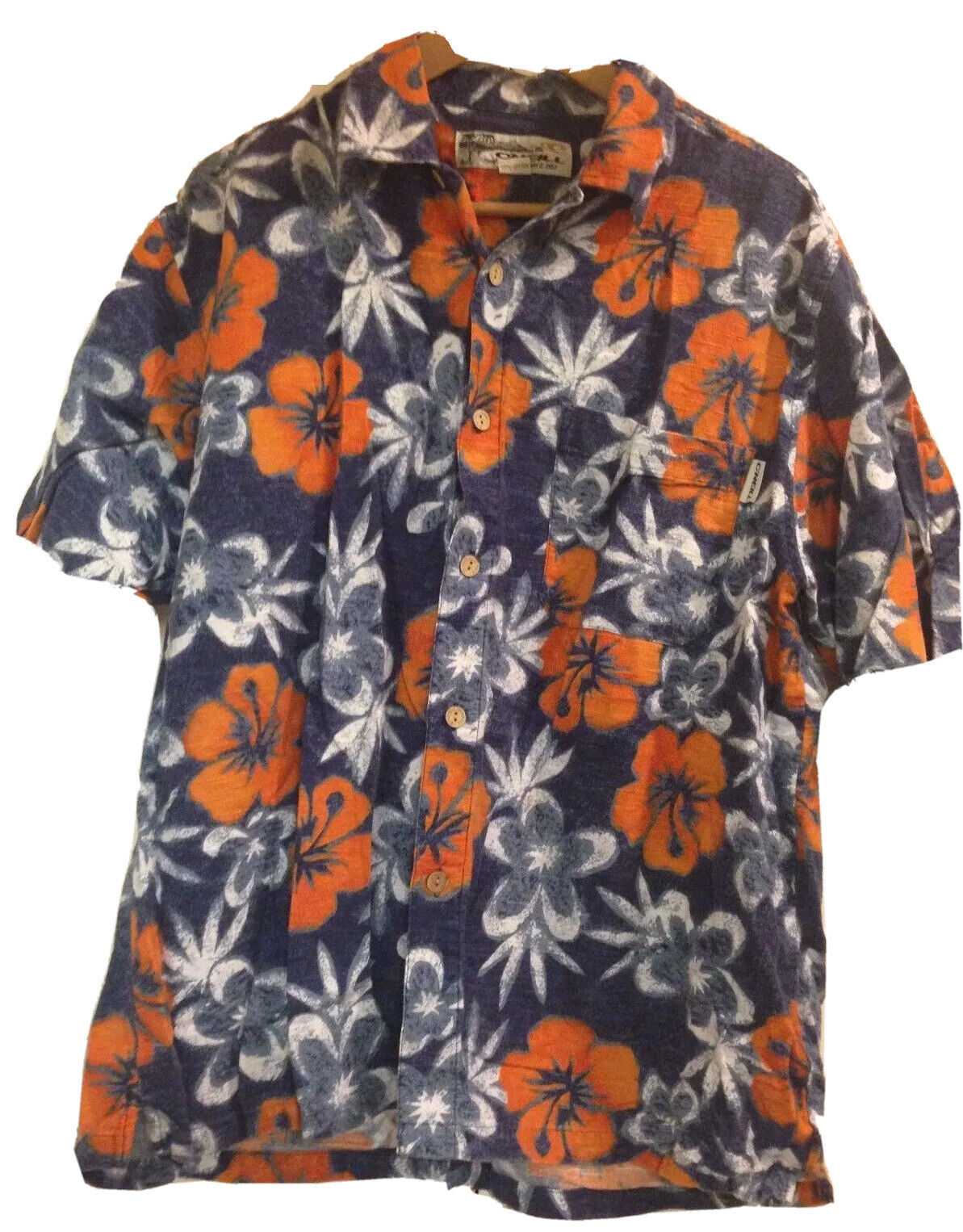 Vintage 90s O'Neill Hawaiian Shirt Mens Medium Cl… - image 1
