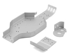 Team Associated ASC6311 RC10CC Chassis, Nose Plate  Motor Mount Set Silver RC10