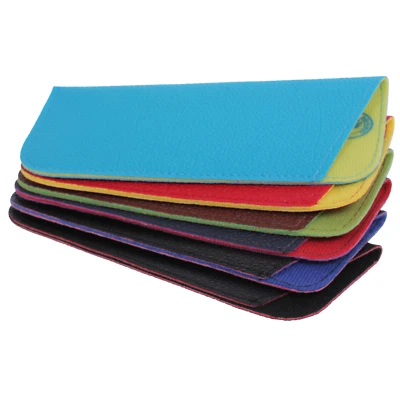 Glasses Case Leather Look Slip Case Skinny Grained Faux Leather I NEED YOU