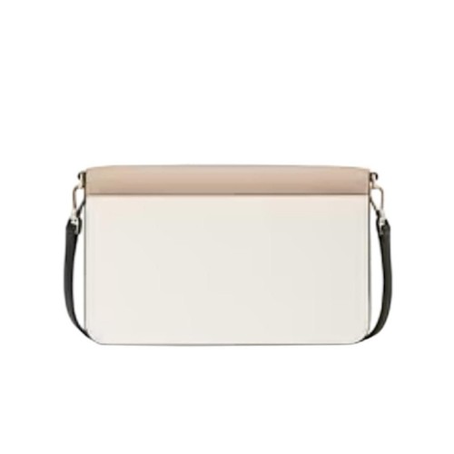 Kate Spade Womens Tan Black Leather Madison Med Flap Convertible Crossbody New - Picture 2 of 7