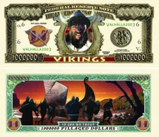 Pack of 50 - Viking Million Dollar Bill Novelty Bill Collectible