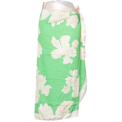 Strandrock, Größe: ONE SIZE, Grün/Beige, Polyester, Blumen, Damen #bHF
